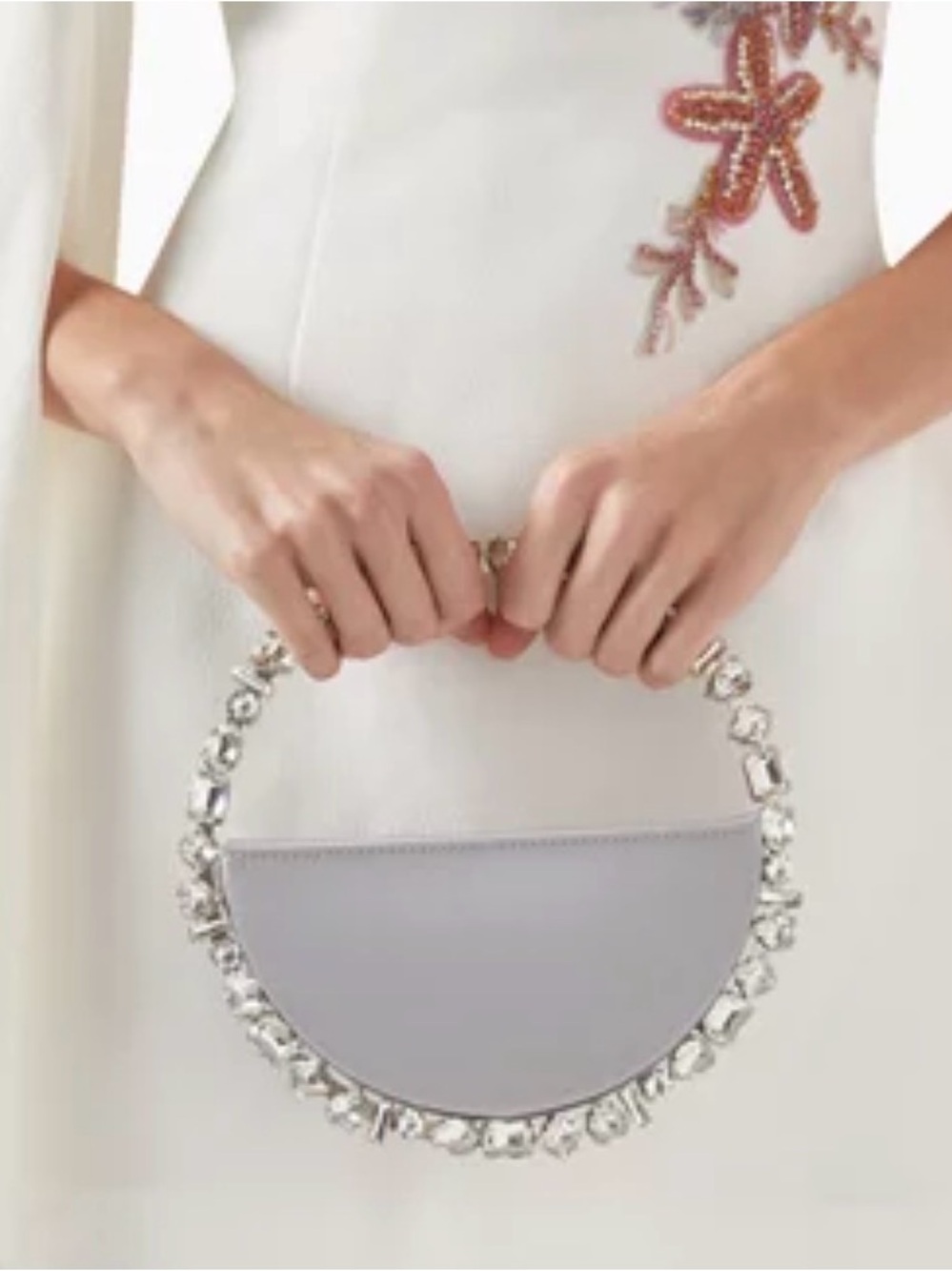 L'Alingi Taliya Eternity satin round clutch